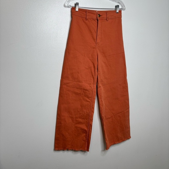 Billabong Free Fall High Rise Wide Leg Pant, Sz 27, Orange - Picture 4 of 11